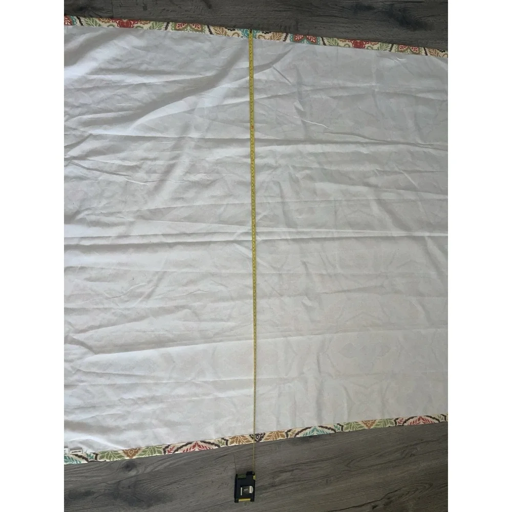 Pier 1 Medallion Design Curtain Panels (2) Colorful 9' X 50